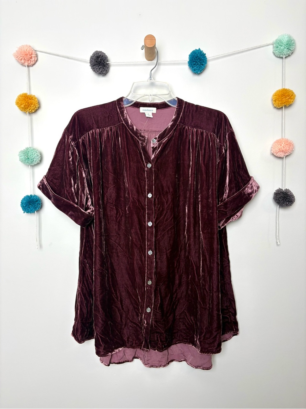 Sundance Silk Blend Purple Velvet Top